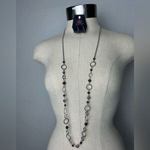Paparazzi Silver and Purple Necklace Set